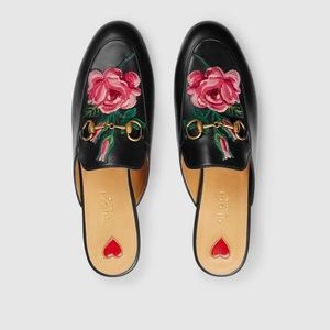 Gucci Princetown Floral Appliquéd